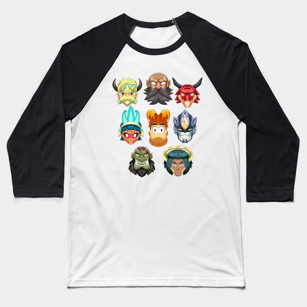 HEROS BRAWLHALLA Baseball T-Shirt by RahmanDG